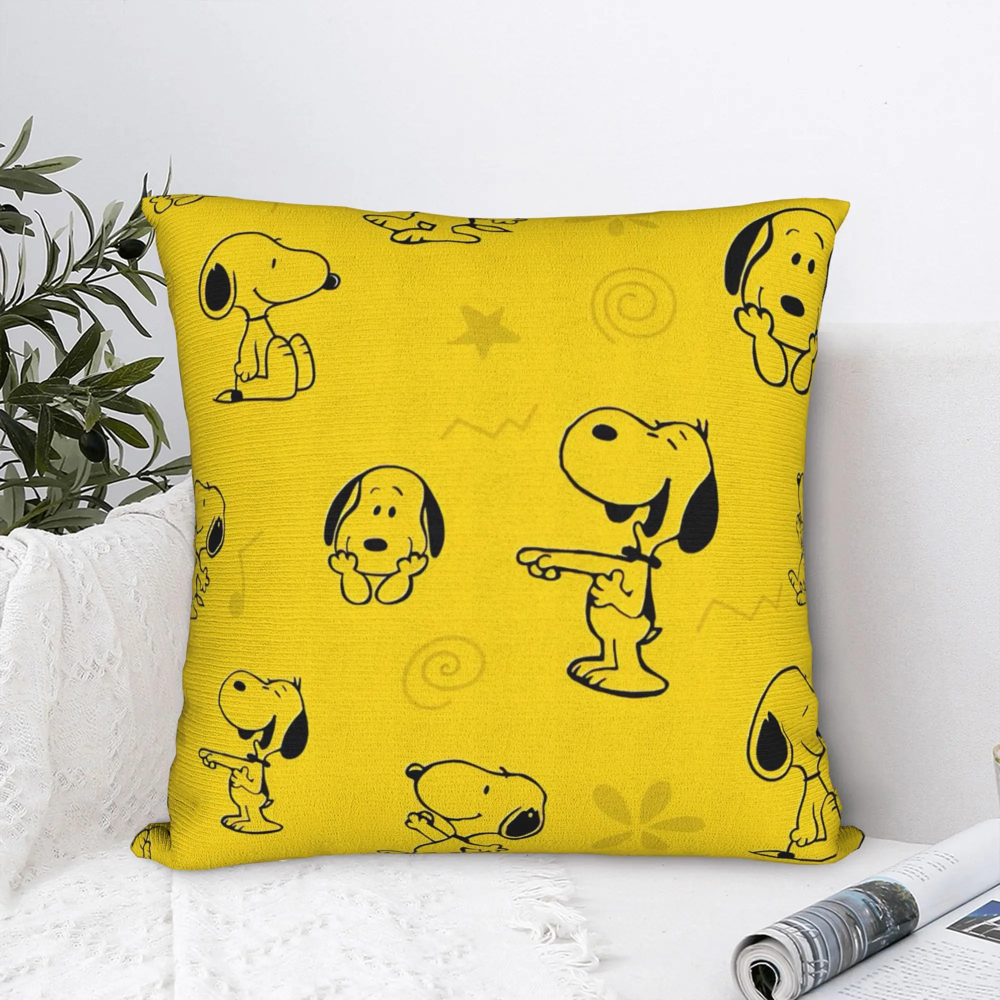 Lovely Dog S-Snoopys Pillowcase Polyester Cushion Cover Gift  Pillow Case Cover Home Square 18'