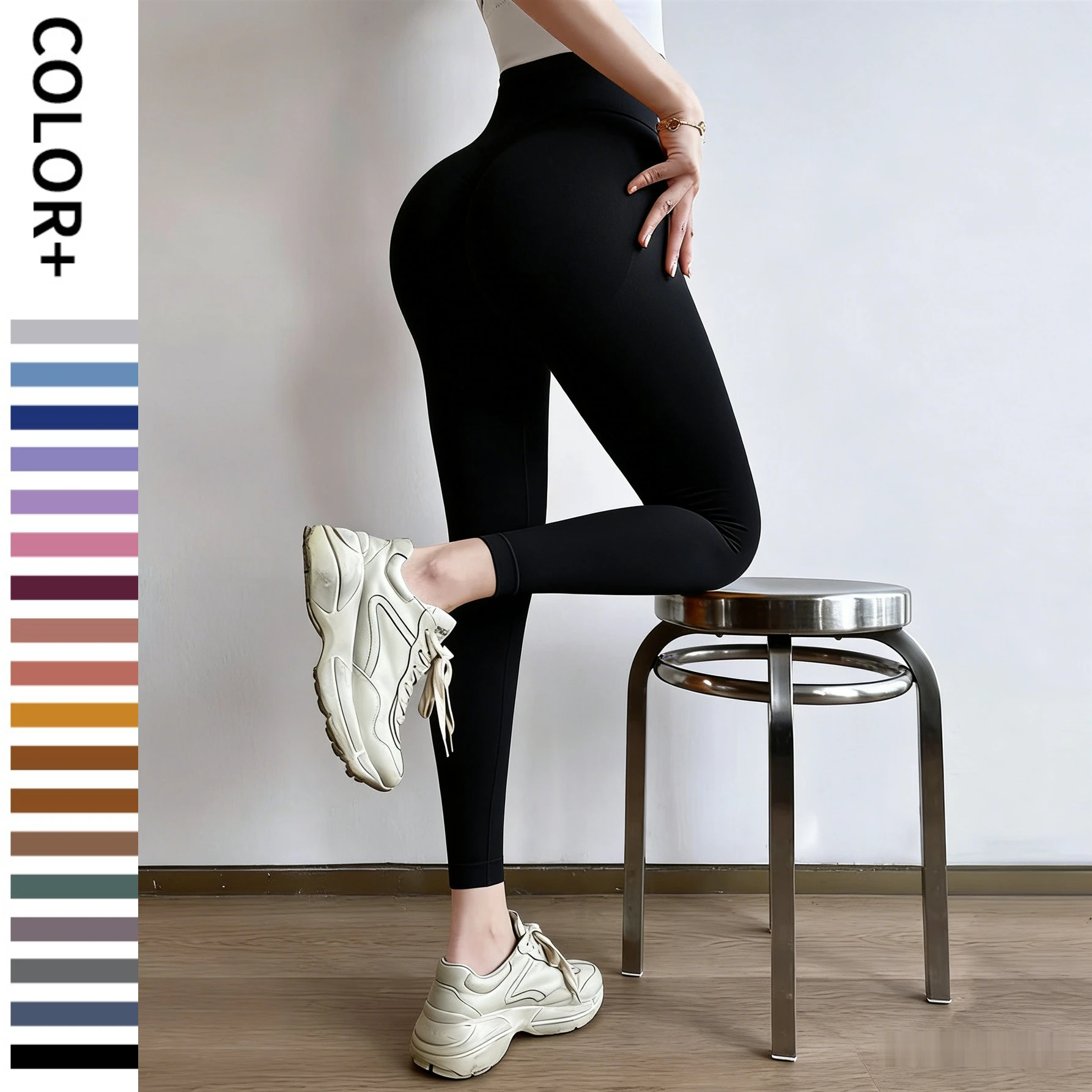 

High Waist Yoga Pants Women's Peach Buttocks Are Full No Embarrassment Line Is Not Curled Daily Commuting Sports Casual Wear New
