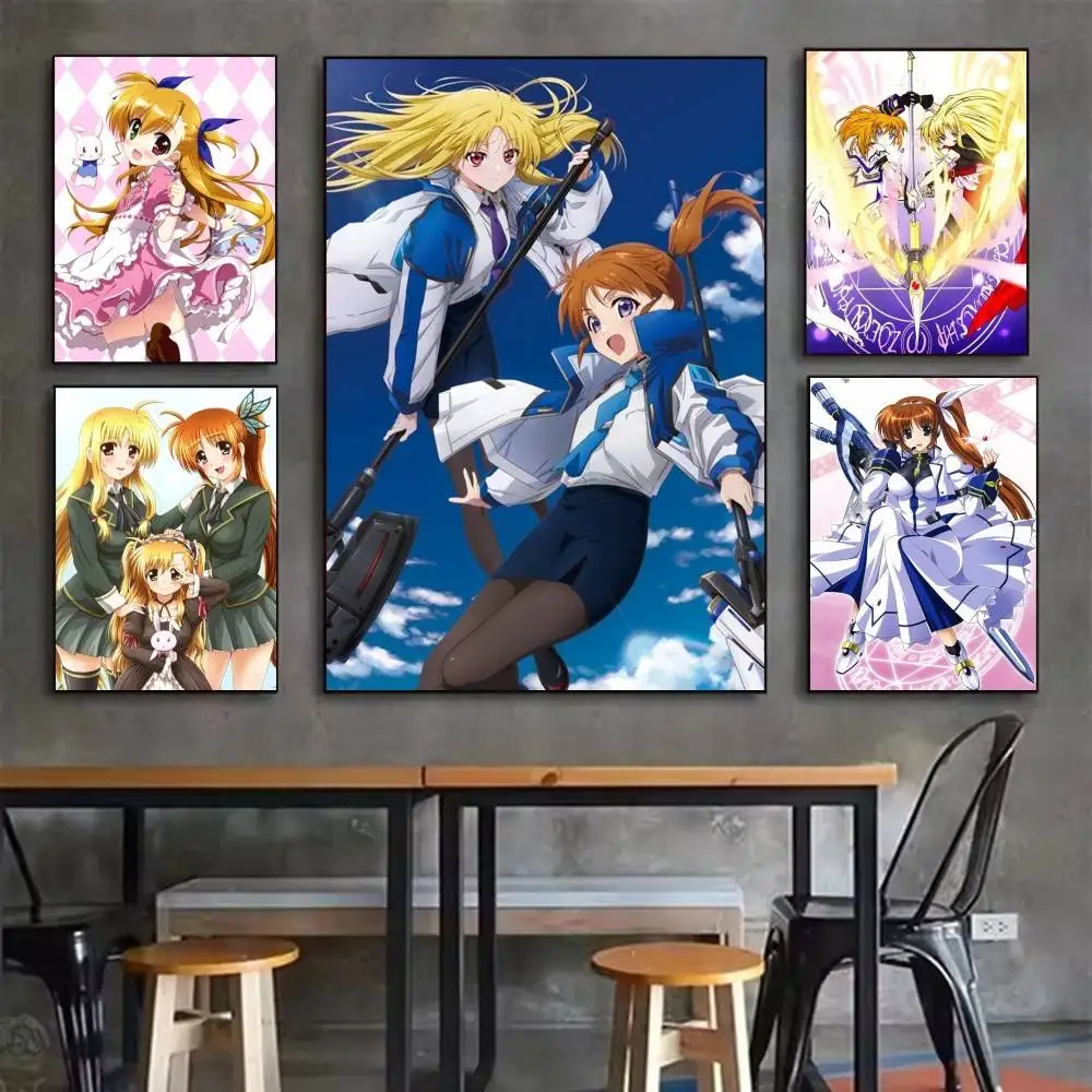 Magical Girl Lyrical Nanoha   Poster Waterproof HD Art Wall Decal Self-Adhesive Print