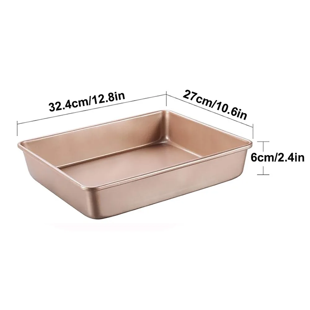 

Heavy Duty 9/11/13inch Oven Baking Pan Nonstick Rectangle Cake Baking Tray Carbon Steel Bake Mold