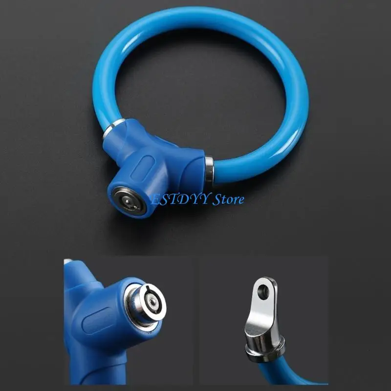 G6DE Rings Bike Lock Bicycles Antitheft Lock Portable Cycling Lock with Keys