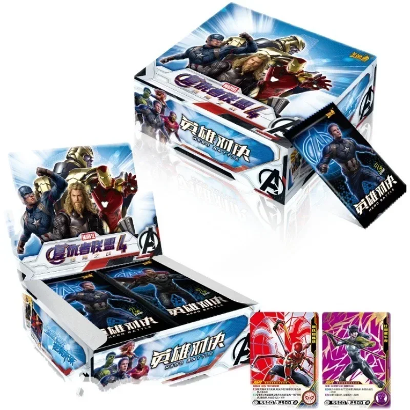 KAYOU Marvel Heroes Comics Versus Avengers Anime Cards Toy Party Playing Games Children Album Collection Gift Boxes Paper Hobby