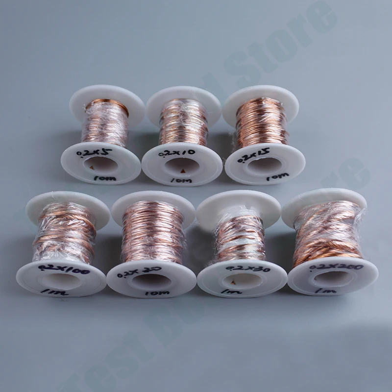 1Pce 0.2mm 1M/10M multi strand soft copper wire 5/15/30/40/60/80/strand enameled wire signal wire luminous word connection wire