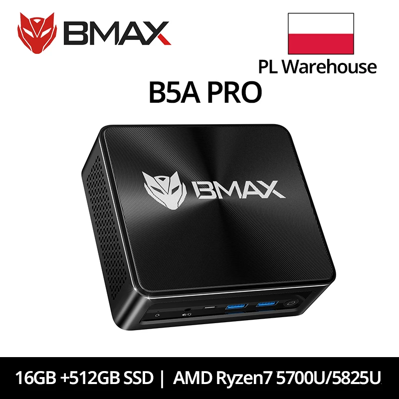 BMAX B5 A Pro Mini Pc AMD Ryzen7 5700U Processor AMD Radeon