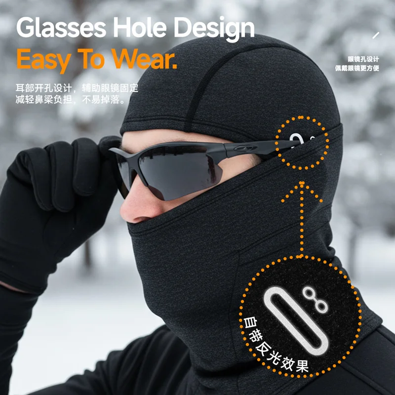 Thermal Winter Balaclava Cycling Full Face Mask Warm Outdoor Sports Motorcycle Ski Fishing Hunting Mask Fleece Scarf Cap Bandana image 2