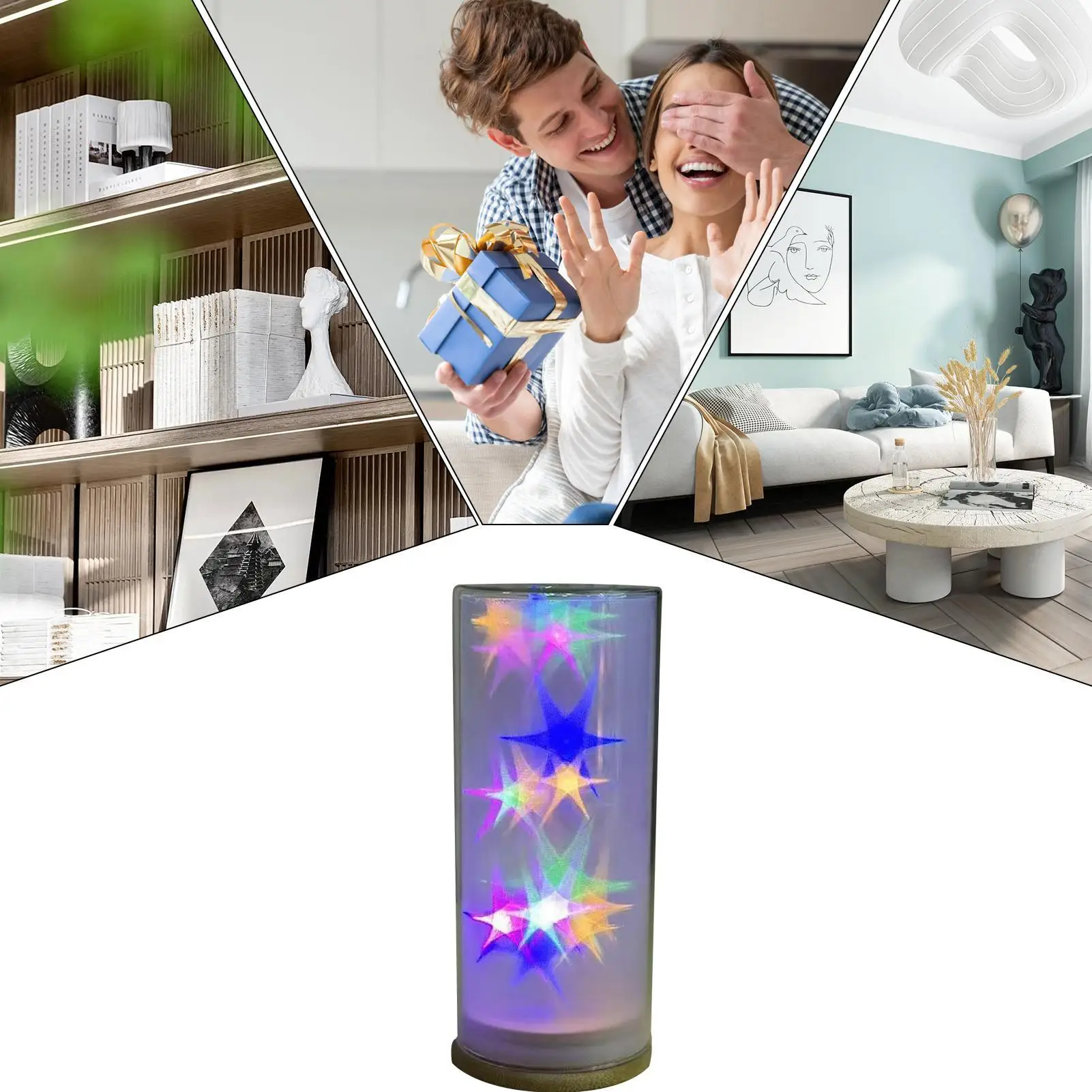 نجمة ليلة ضوء LED الإضاءة المحيطة ديكور المنزل ديكور الجدول مصباح ليلة حامل ضوء لغرفة النوم السرير غرفة المعيشة مكتب