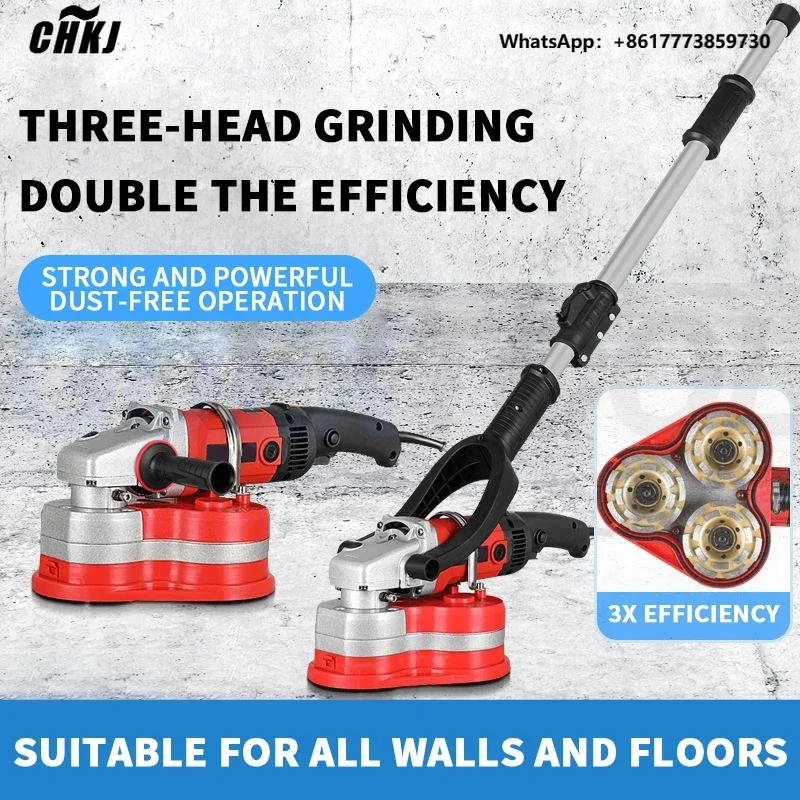 

CHKJ 110-165cm Adjustable Speed Handheld Rough Grinder With Extension Pole Wall Plasterer Spatula Cement Concrete Floor Rough