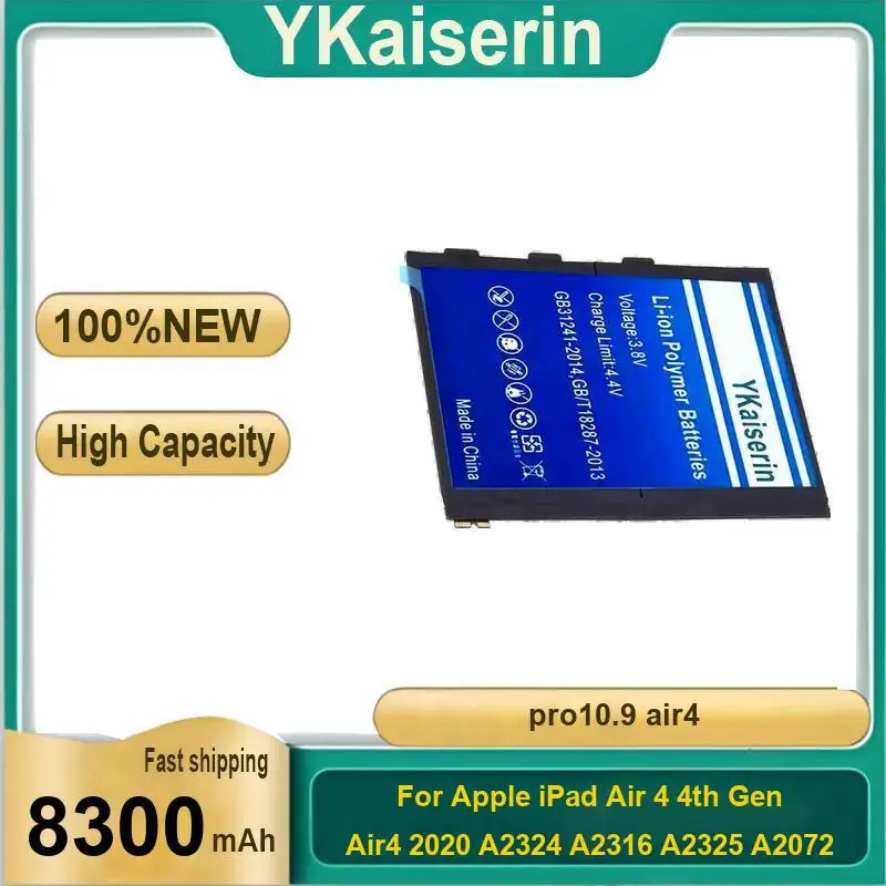 

For Apple Ipad Air 4 4Th Gen Air4 2020 A2324 A2316 A2325 A2072 Pro10.9 Reliable Power 8300Mah Tablet Battery