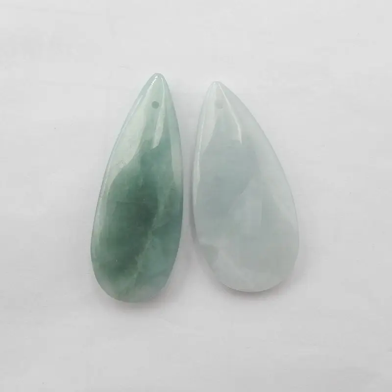 2Pcs Onyx Water Drop Shape Semi-Finished Products DIY Jewelry Making Pendant Beads Necklace Accessories 35x13x5mm 11g