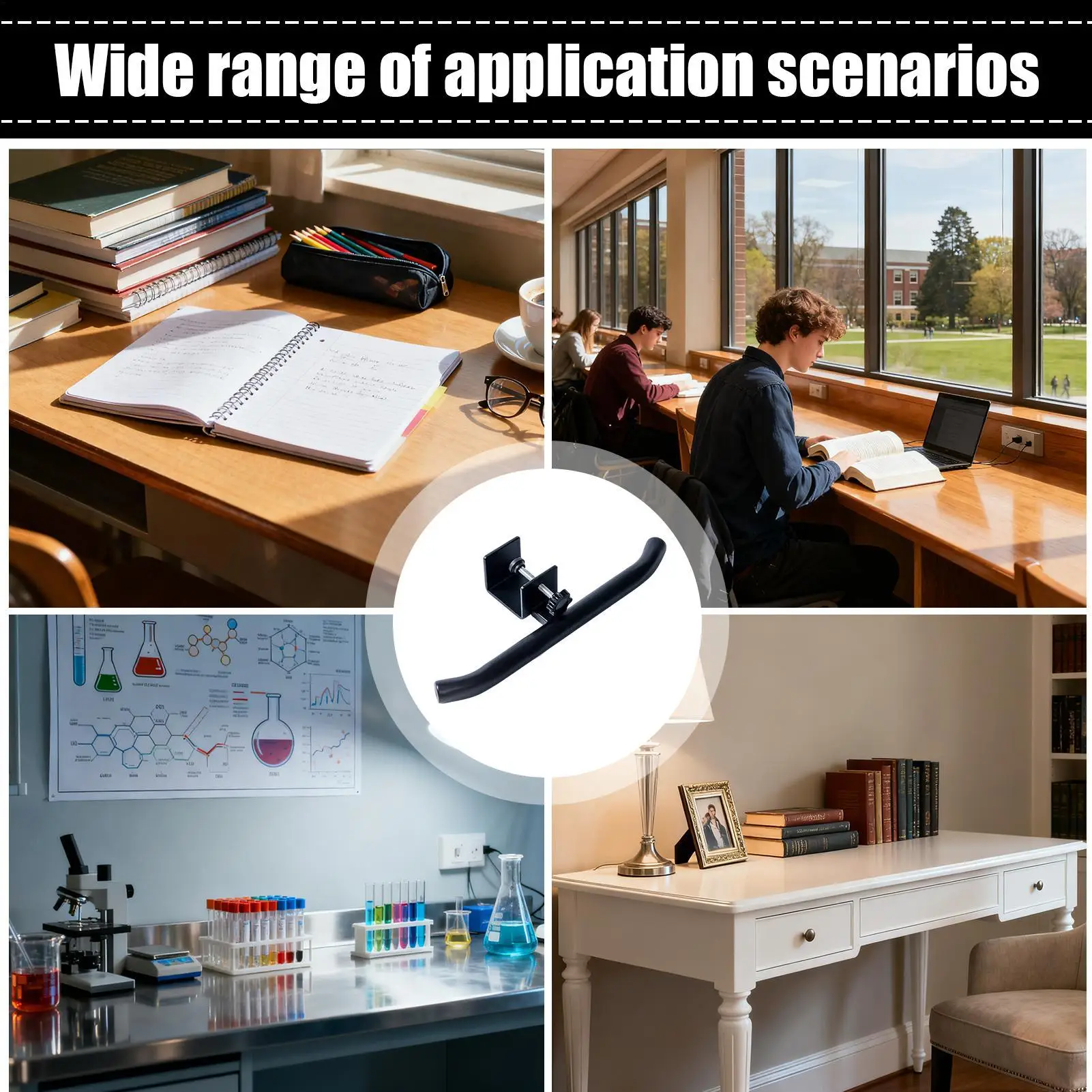 

Desk Hook No Drill Headset Hanger Table Handbag Holder Hook For Office Employees Gamers Students Programmers Home School