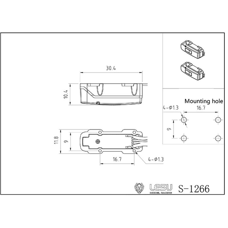 LESU Plastic Rear Lamp Taillight Mount Taillight Led for RC Tractor Trucks 1/14 Tamiyay Dumper Car Accessories Boys Toys