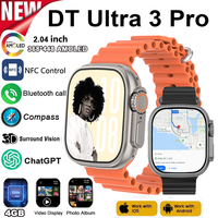 2025 DT Ultra 3 GPS Google map Video Smart Watch 32Gb Memory MP3 MP4 Play NFC Bluetooth Call Sport Waterproof For iOS Smartwatch