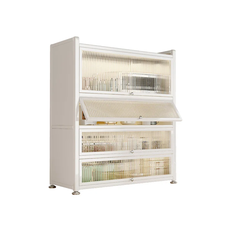 *Multi-Layer Floor-Standing Kitchen Storage Rack a Multi-Functional Microwave Oven Cupboard Pot Storage Cabinet