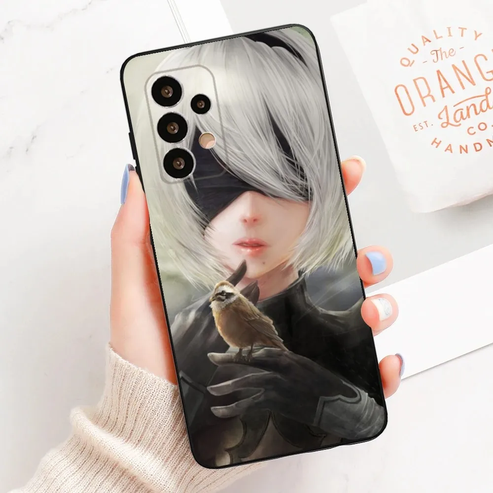 N-NieR 2B A-Automata Phone Case For Samsung Galaxy A13,A21s,A22,A31,A32,A52,A53,A71,A80,A91 Soft Black Cover