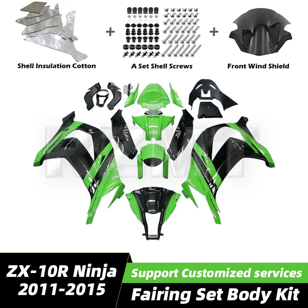 

Motorcycle Fairings Set For Kawasaki ZX-10R Ninja 2011-2015 Shell Injection Mold Painted ABS Plastic Bodywork Kits K1011-103a