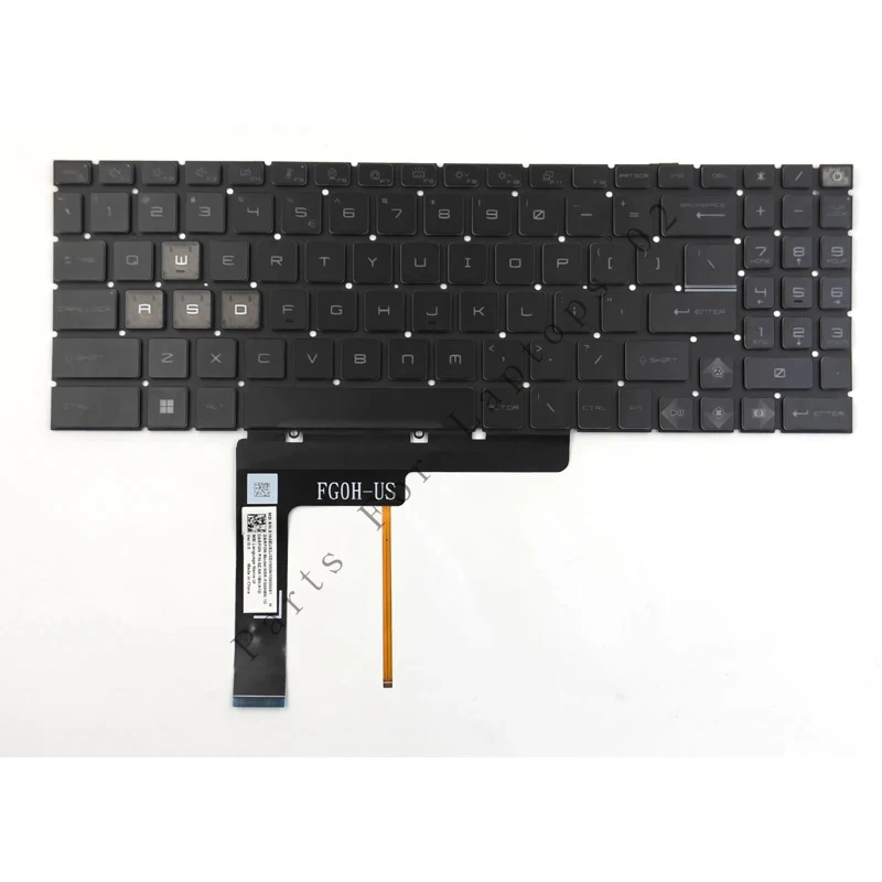 Nuevo Teclado para Portátil MSI Cyborg 15 A12VE A12VF A13VE MS-15K1 Bravo 15 B7EDP C7VE C7VF 17 C7UDX D7VF MS-158P, Retroiluminado en Azul, Distribución US