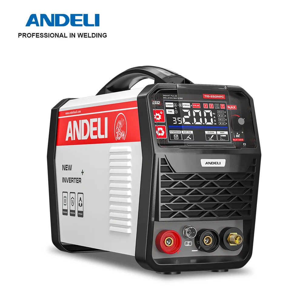 ANDELI-Machine à souder TIG avec impulsion HF, anciers de coque TIG, onduleur DC 3 en 1, soudeuses domestiques à l'argon, propre, 110 V, 220V