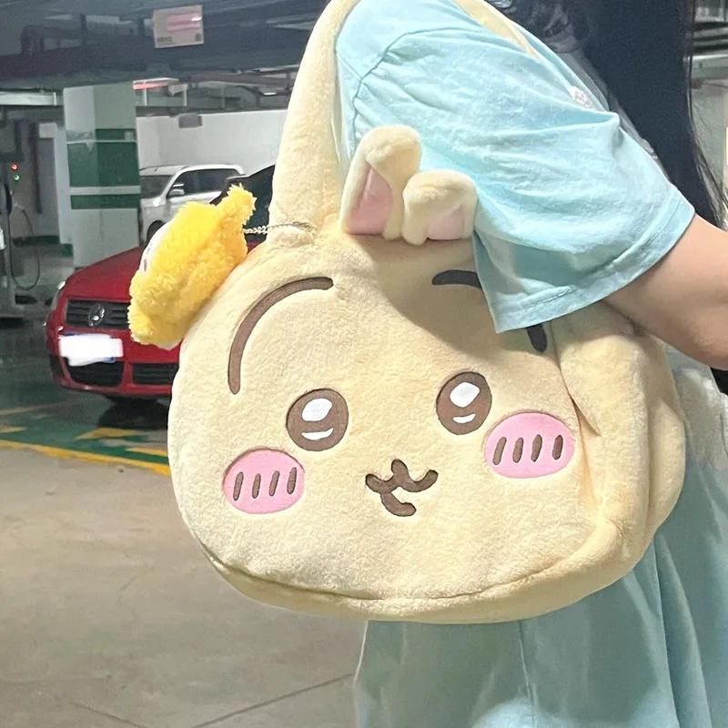 Kawaii Chiikawa Girls Plush Crossbody Bag with High Appearance and Large Capacity One Shoulder Handheld Small Backpack Gift