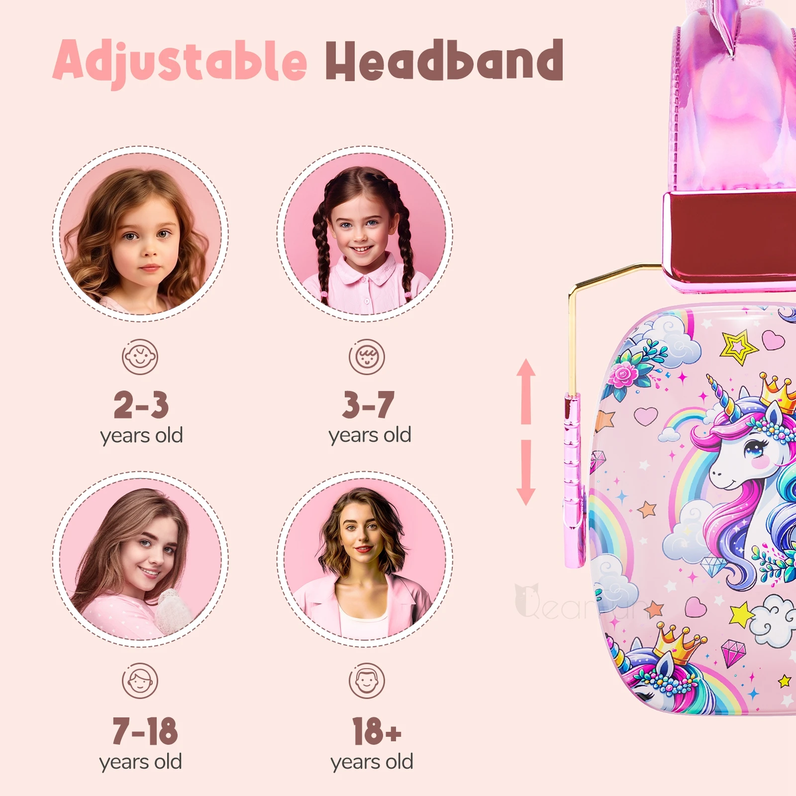 Cute Unicorn Kids Headphones Wired Headphones With Mic 85dB Volume Limite Children\'s Headphones for iPad Shcool Travel Kids Gift