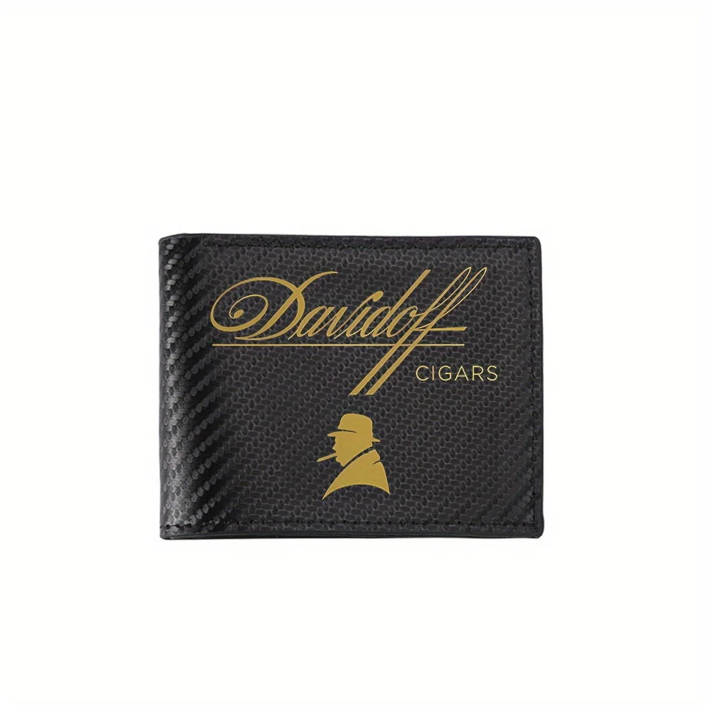 Davidoff logo de firma cigares fumar hombre elegante billeteras de hombre Simple negocios moderno diseño de impresión elegante regalos para padre