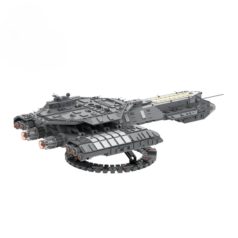 MOC Space Interstellar Stargateed SG-1 USS Daedalus Spaceships Fleet Building Blocks Transport Airship Model Display Toy For Kid