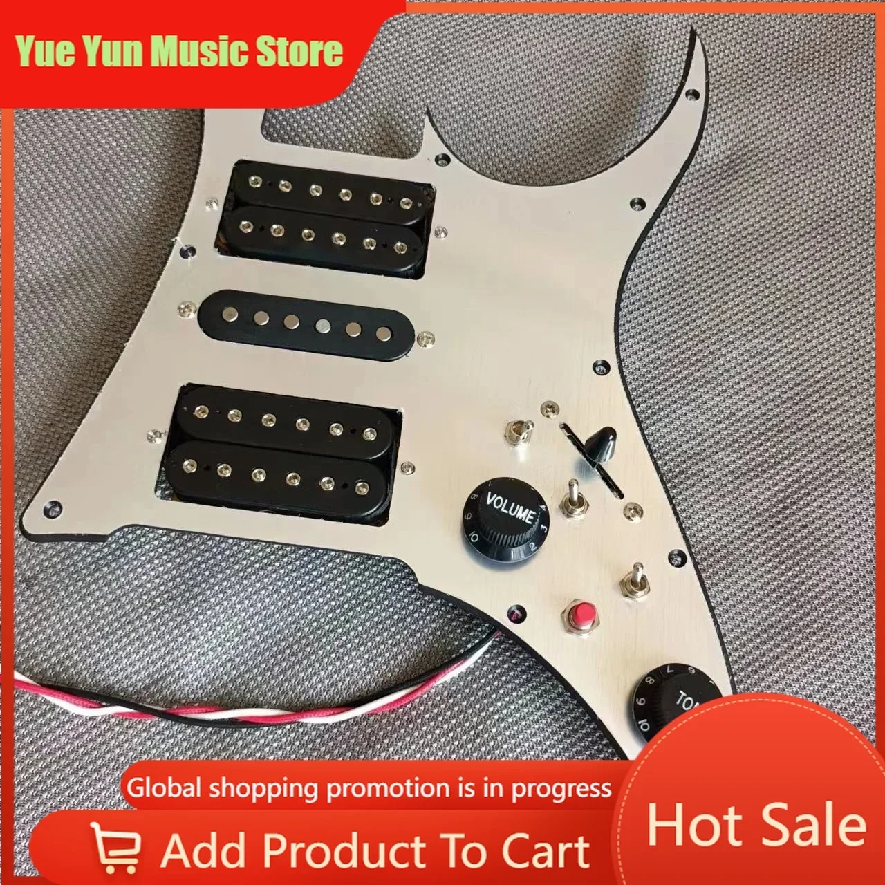 

Обновление гитары, предварительно смонтированная накладка HSH с звукоснимателями Alnico V, многофункциональный переключатель с разделенной катушкой, сварочный жгут для улучшенного су