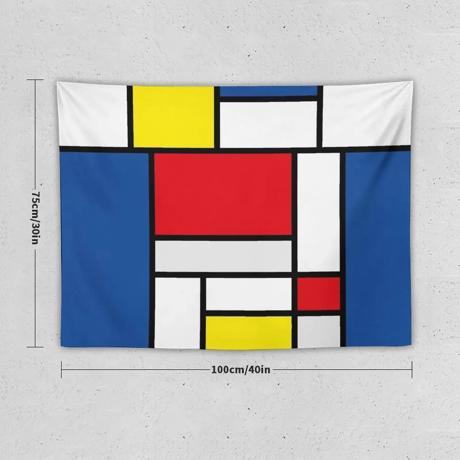 mondrian minimalist de stijl modern art abstract design new Tapestry Room Aesthetic Bedroom Decor Tapestry