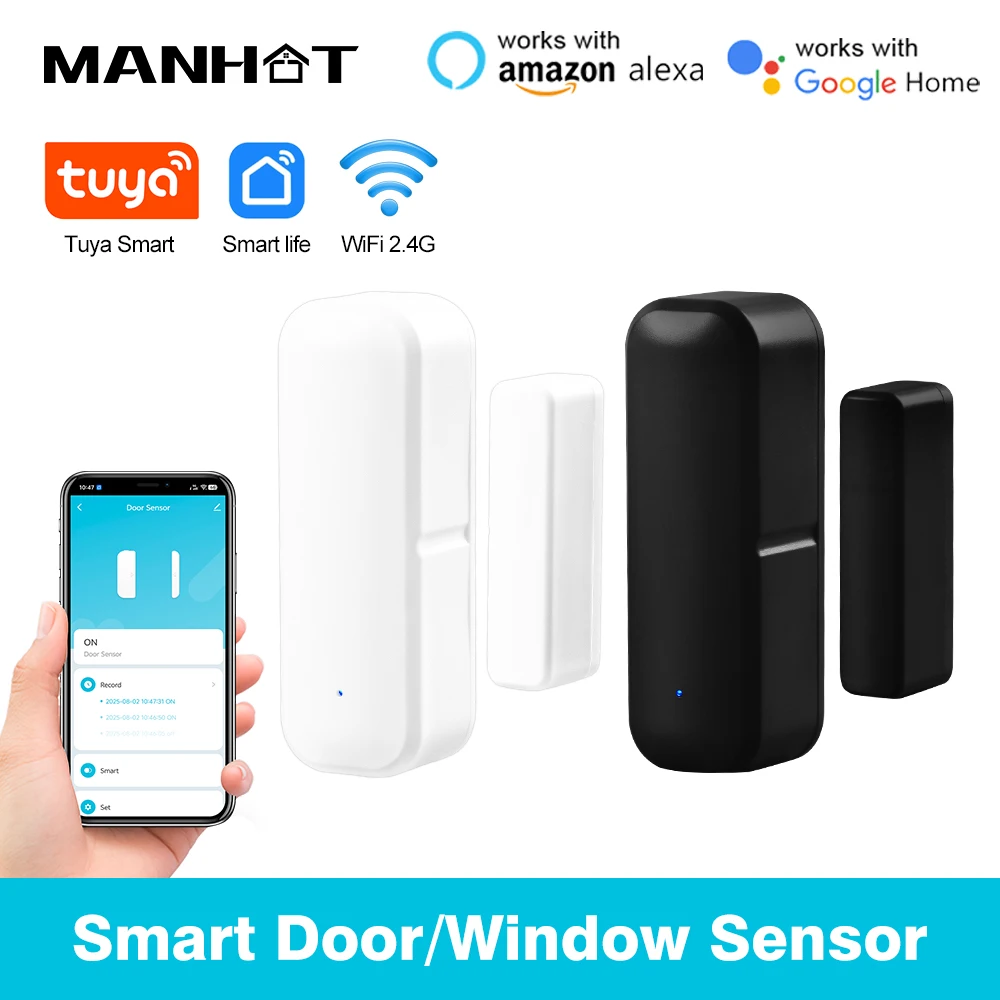 WiFi สมาร์ทเซ็นเซอร์ประตูและหน้าต่าง Magnetic Security ALARM บันทึก REMOTE Monitor Controller สําหรับ SmartThings Alexa Google Home