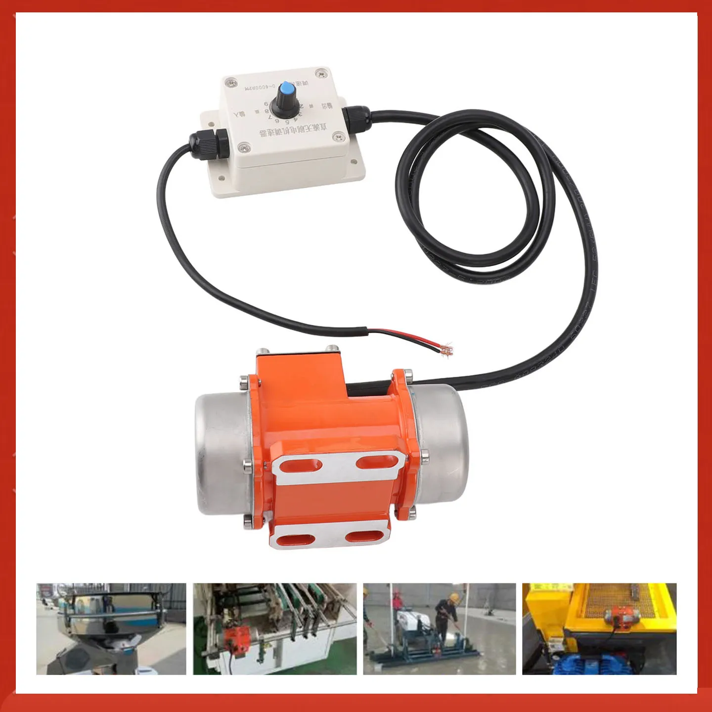 Concrete Vibrator Vibration Motor with Speed Controller DC 24V Brushless IP65 Aluminum Alloy Electric Concrete Vibrating Motor