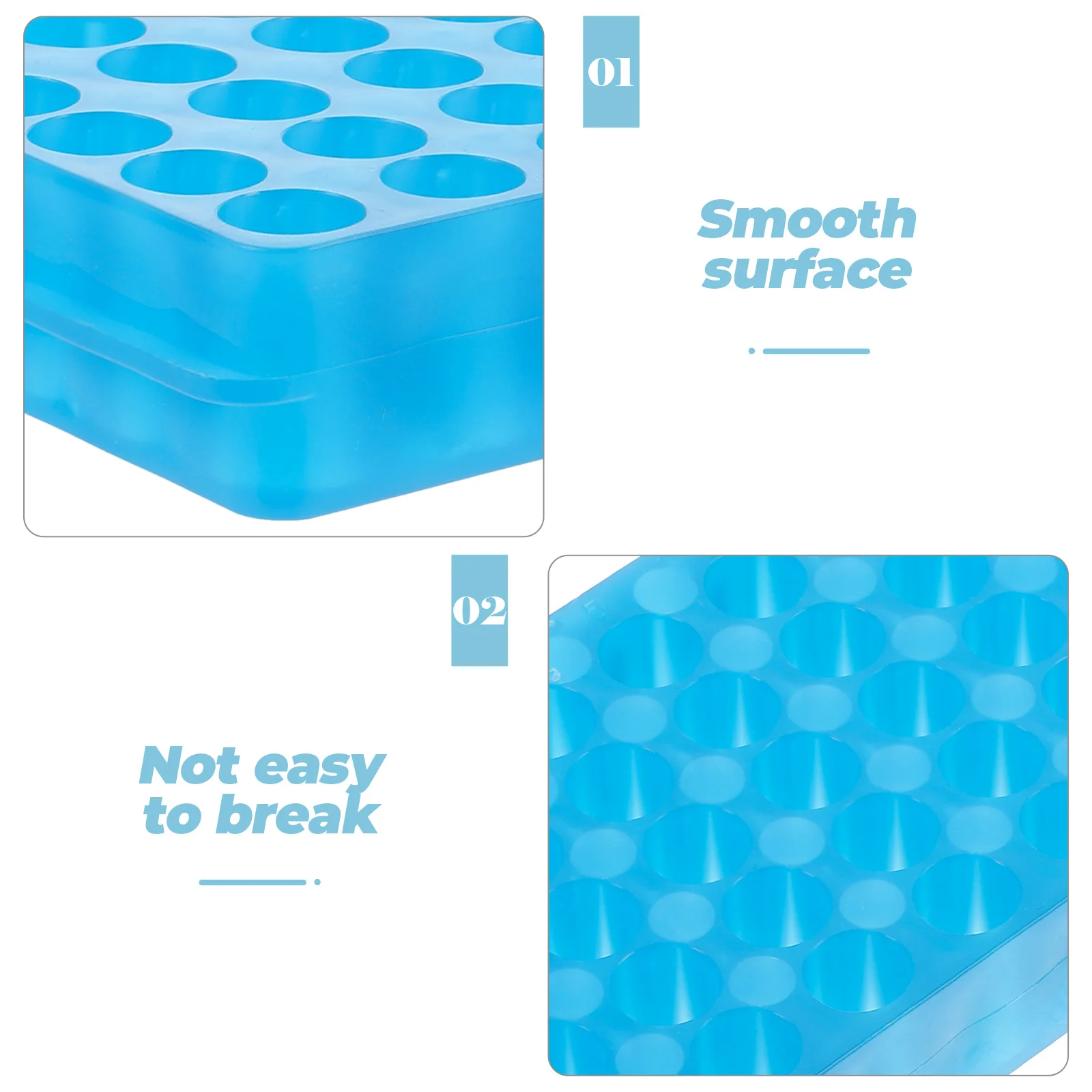 

2 Pcs Tube Rack Test Holder Reusable Container Organizer Plastic for Laboratory