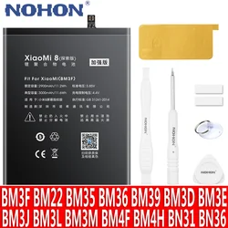 NOHON BM3F BM3L BM3M BM4F BM4H Battery For Xiaomi Mi 8 Pro 9 Lite SE 6 5 5S 4C 5X 6X BM3E BM22 BM36 BM39 Lithium Polymer Bateria