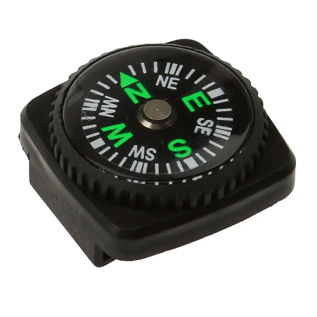 Watch Band Compass Rubber Strap Portable Hand Compass Waterproof for Hiking Survival Navigation