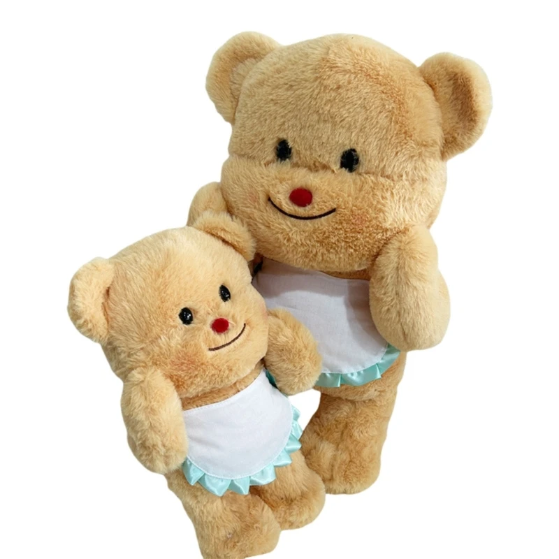 

Stuffed Bear Toy Cartoon Bear Figure Soft Toy Room Emotion Appease for Toddlers Girls Office Ornaments