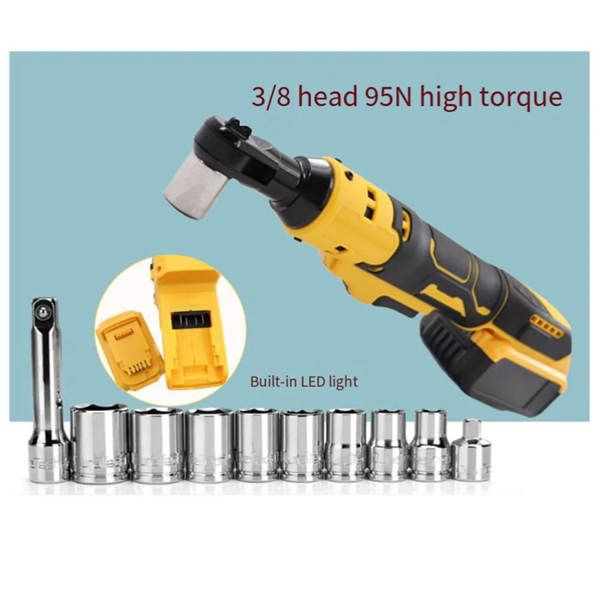Clé à cliquet électrique pour batterie Dewalt 20V, tournevis sans fil 220N.M, écrou à vis de retrait de 3/8 pouces, outils électriques de réparation