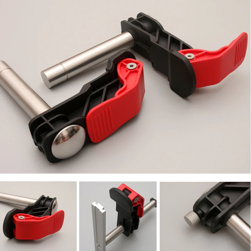 Imagem -06 - Woodworking Desktop Quick Acting Mantenha Pressionada a Braçadeira Clipe Fixo Rápido para Bancos de Madeira 19 mm 20 mm Hole 30 tipo Track Pcs