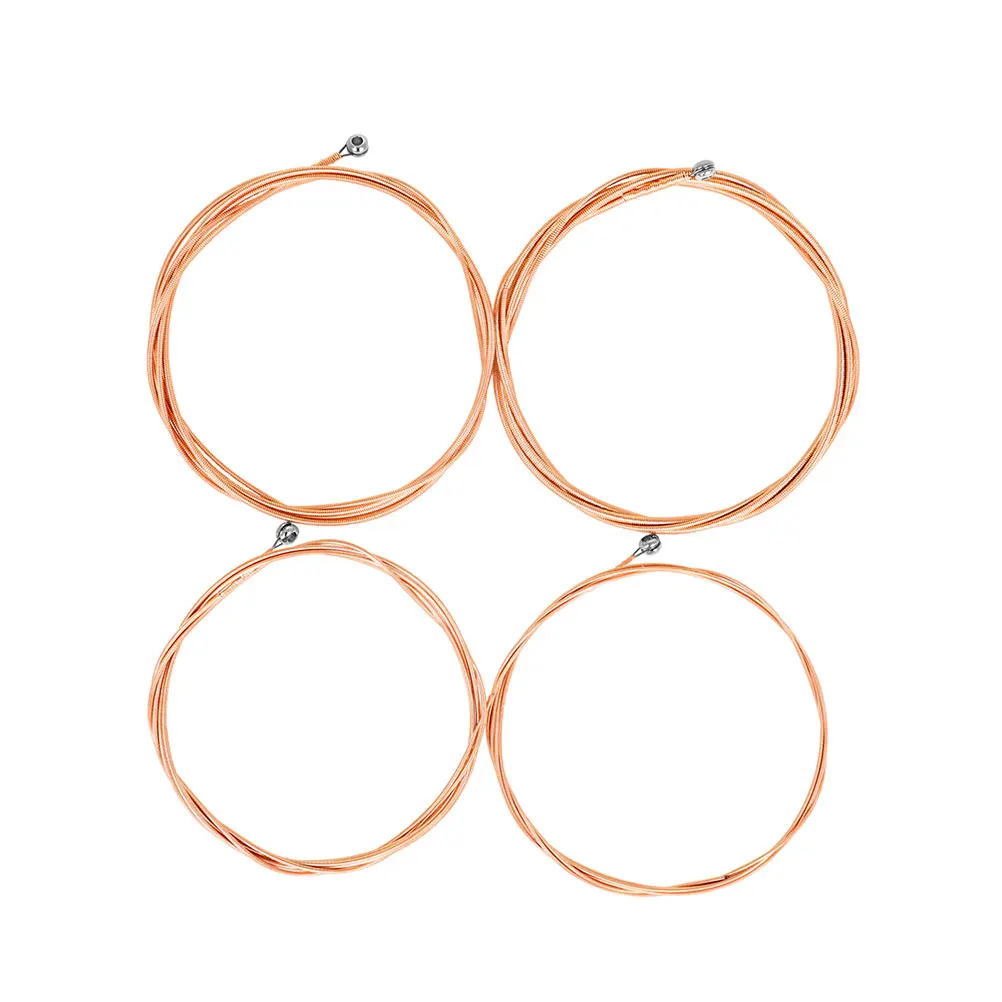 

4 Pcs Strings Wood Bass Accessories Coated Carbon Steel Copper Strings Set Replacement Parts for Bass Instruments