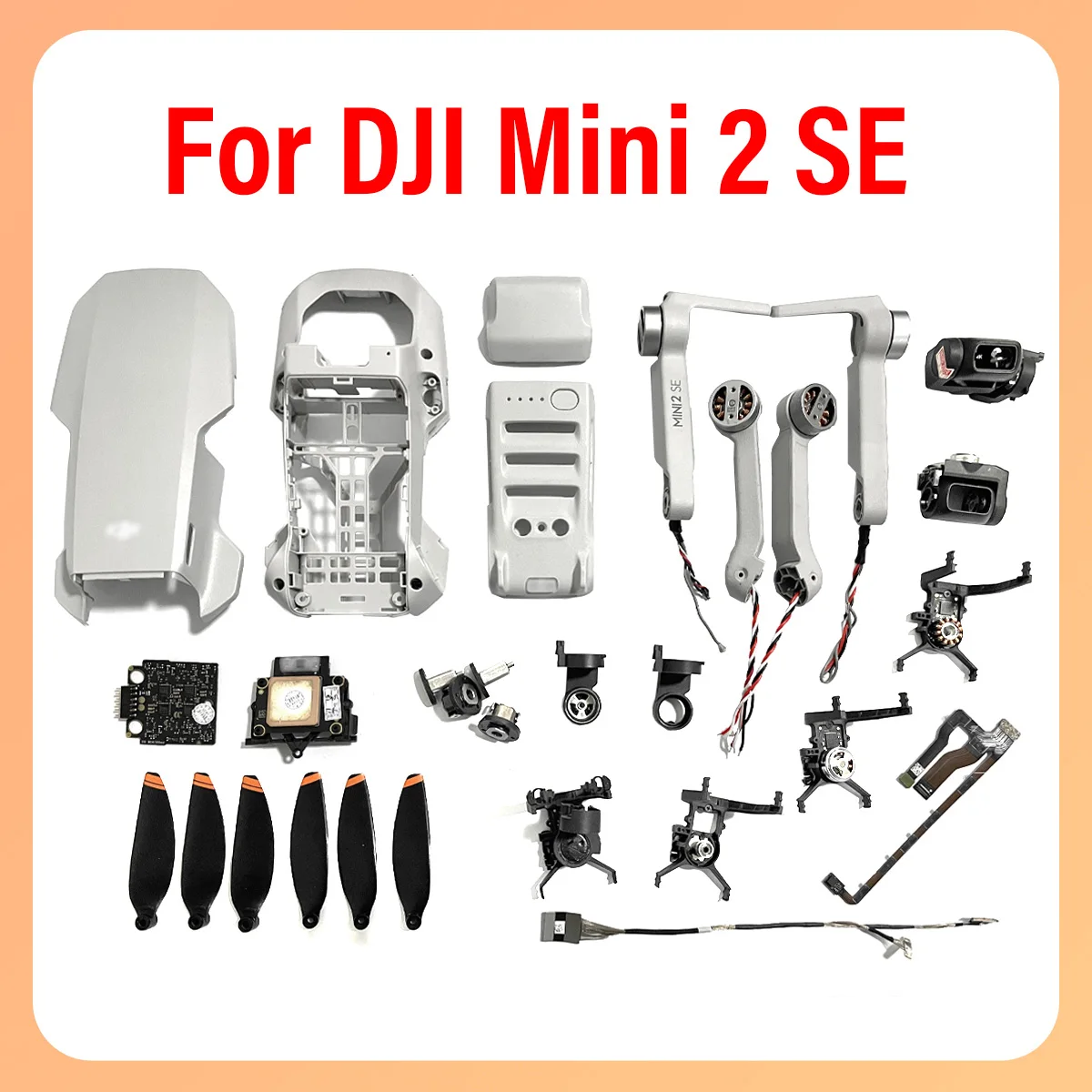 

Original Min2se upper middle lower shell gimbal, front rear arm motor ESC cable, three in one axis arm assembly for DJI Min2se