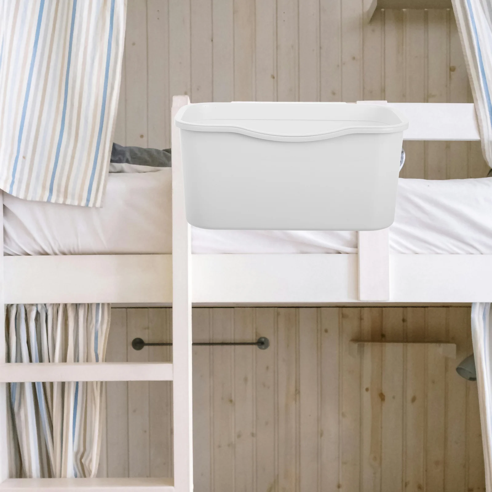 

2Pcs Bedside Storage Basket Multifunctional Hanging Organizer for Bunk Beds Dorm Room Shelf Space Saving Plastic Caddy Holder