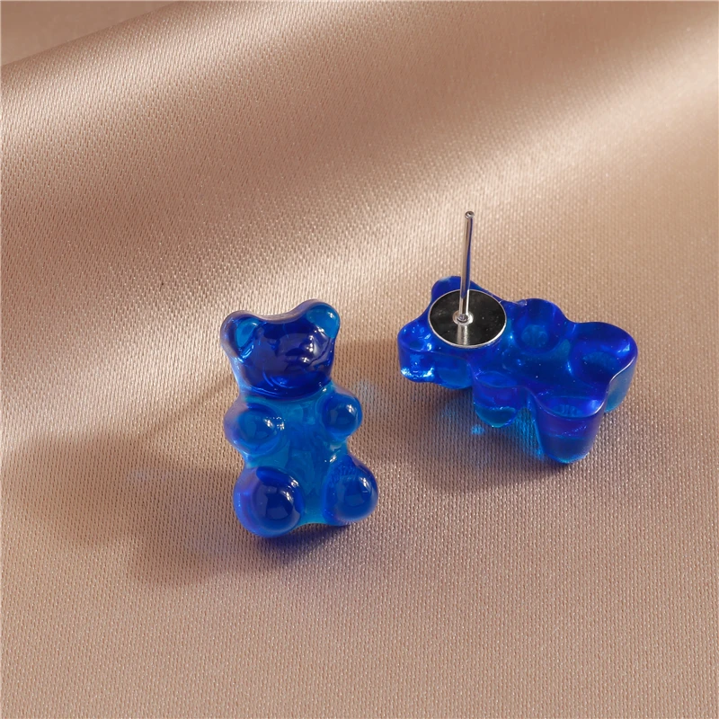 Nette Gummibärchen Ohrstecker für Frauen Candy Farben Tier Baumeln Ohrringe Brincos Femme Mädchen Party Urlaub Schmuck Geschenke – Detail 12