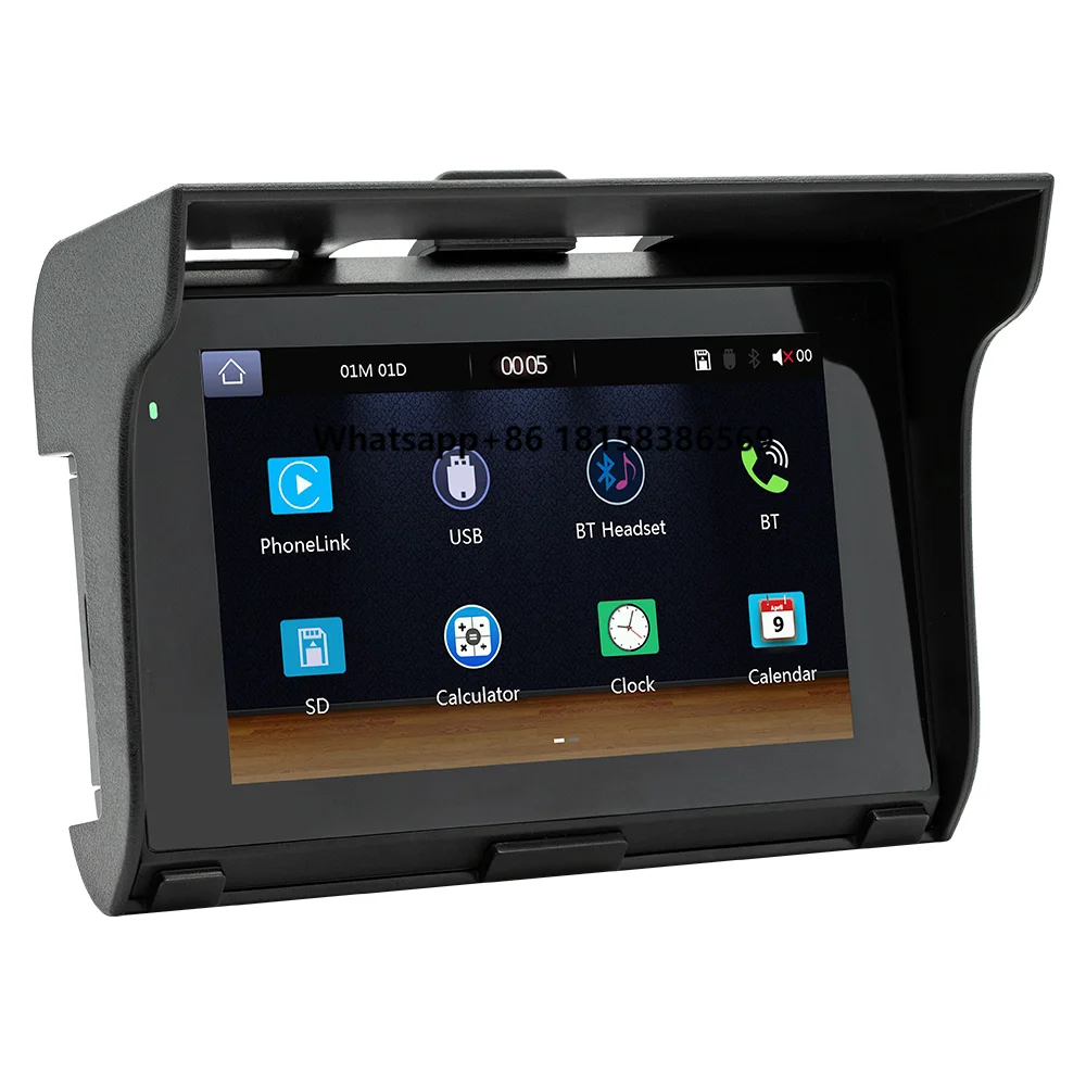 

2024 Newest 5 Inch Wireless Motorcycle Navigation Screen,Carplay & Android Auto Motorbike MP5 Player
