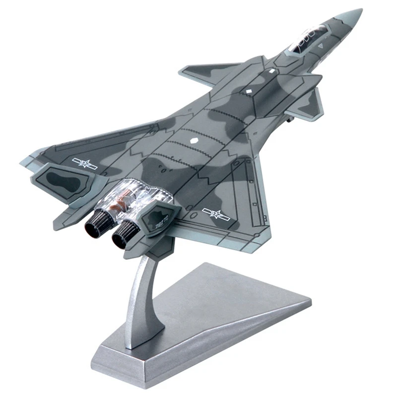 FBIL-1:120 China Airforce J-20 Aircraft Plane Model Static Alloy Plane For Collection Gift Home Living Room Decor