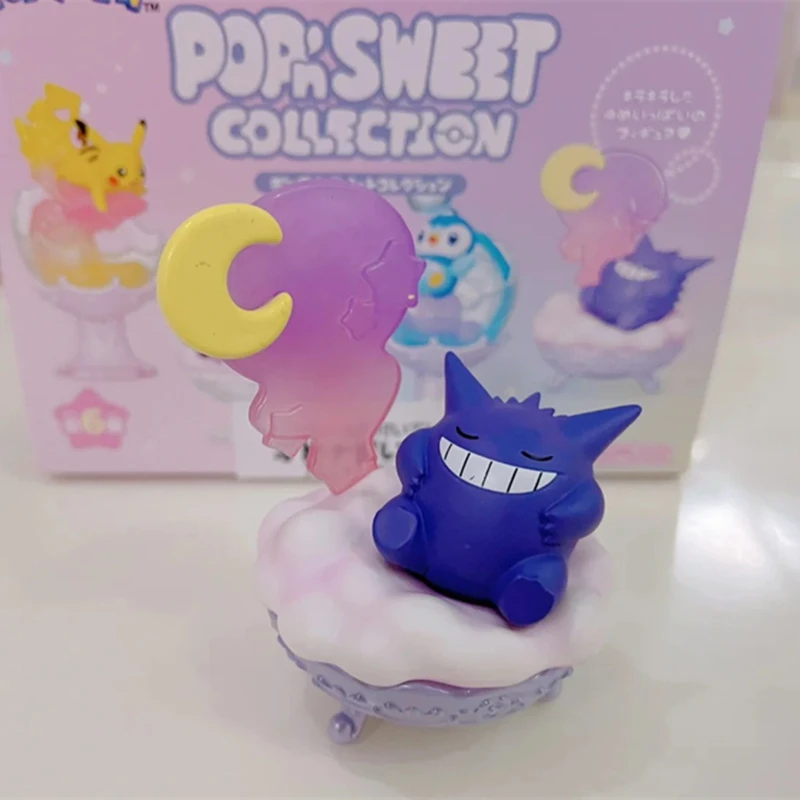 Pokemon Chairscene Ornements Modèle Jouets pour Enfants, Série Sweet Collection, Pachirisu, Ponyta, Pikachu, Gengar Figure, Cadeau