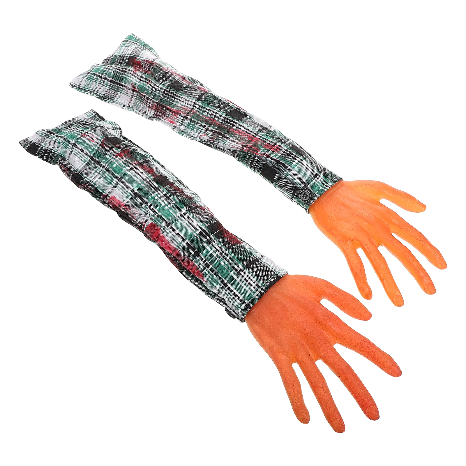 

2pcs Horror Props Realistic Fake Hands Halloween Decor Bloody Broken Body Parts for Party Scary Scene Setup Photography