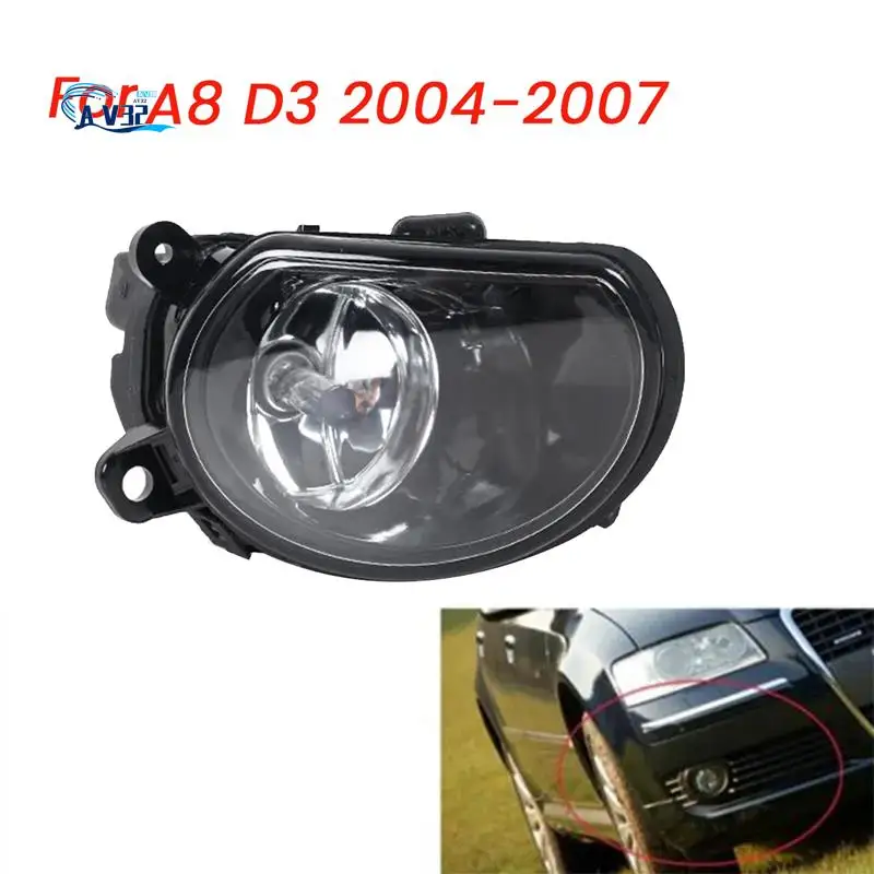 

AV32-For A8 D3 2004-2007 4E0941700A Right Front Driving Fog Lamp Light Assembly With Halogen Bulbs Replacement