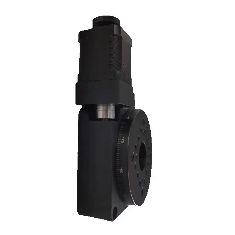 Motorized Hollow Rotary Stage Worm Gear Driven Optical Positioning Rotary Table for Precision Automation