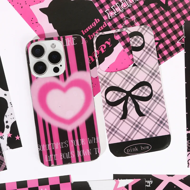 

10 листов/компл., модные американские наклейки для задней карты телефона, эстетические наклейки с мультяшными животными «сделай сам», наклейки для чехла для телефона, милая тематическая наклейка