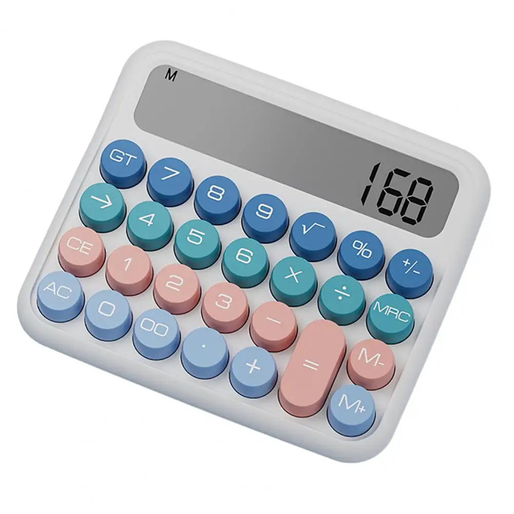 

Mechanical Keyboard Calculator Retro Design Mechanical Switch Calculator with Buttons Lcd Display