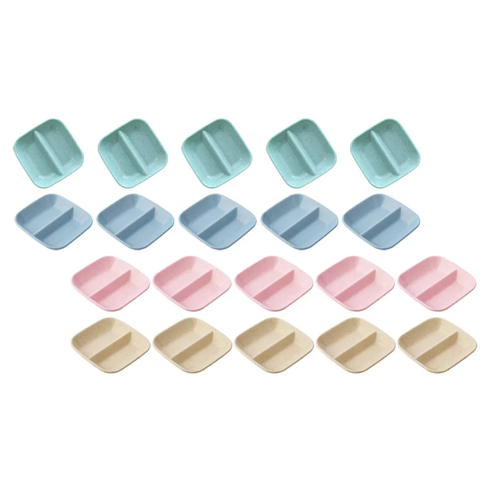 

Sauce Dishes Soy Sauce Bowls Food Container 2 Saucers Tray Serving Utensils Spice Plates Durability Long Term Use