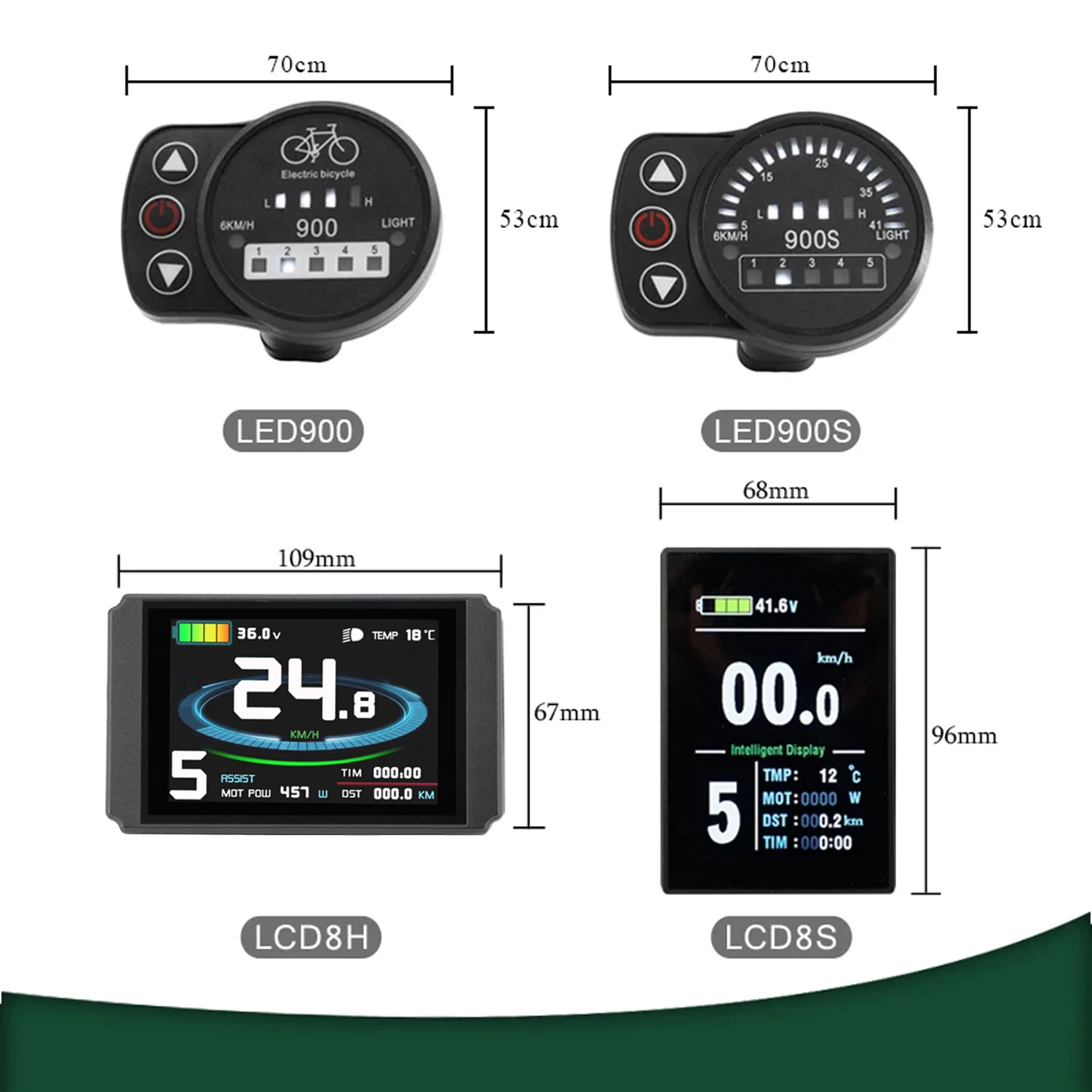 KT Ebike LCD led Display Kuteng 24V 36V 48V Lcd3 lcd8h led 880 LCD7 Electric Bicycle Bike Display for Electric Bike Kit