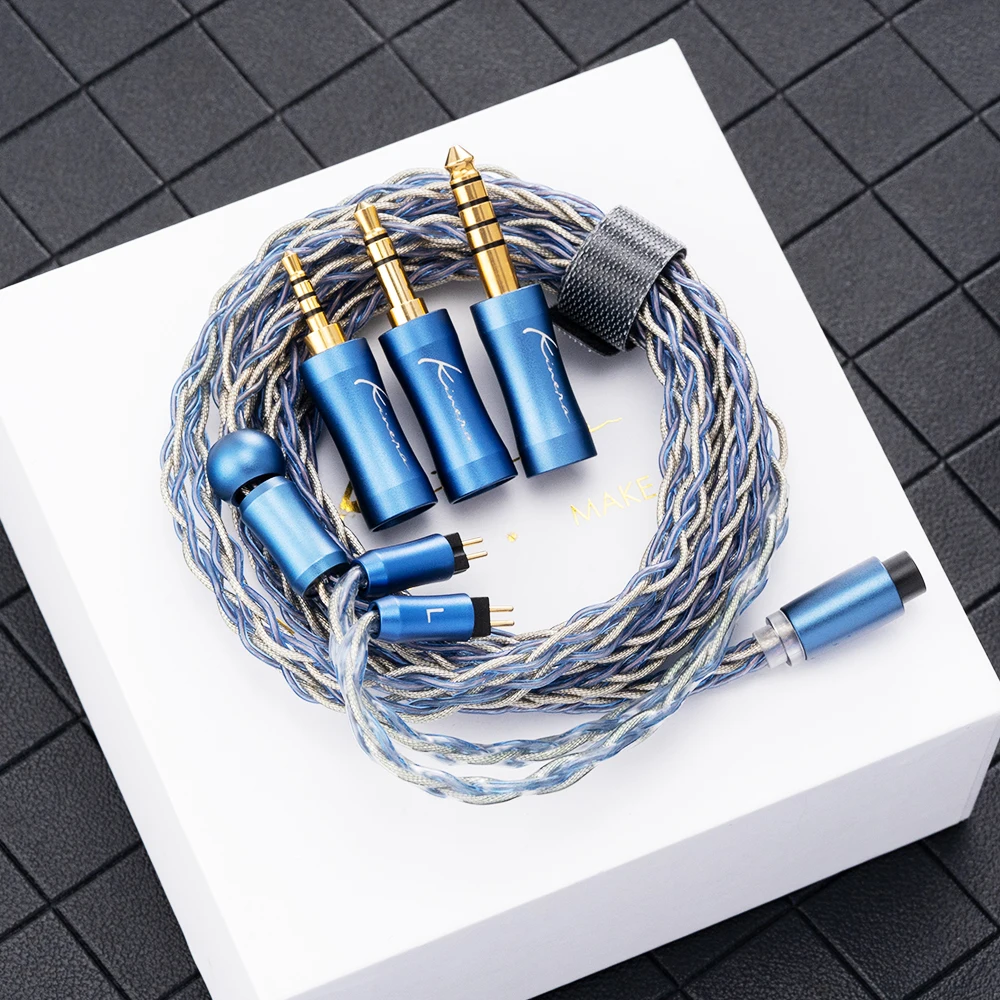 Kinera Ace 2.0 หูฟัง Modular สายอัพเกรด 2.5 + 3.5 + 4.4mm Balanced ปลั๊กที่ถอดออกได้เงินฟอยล์โลหะผสมทองแดง 0.78 2pin/MMCX